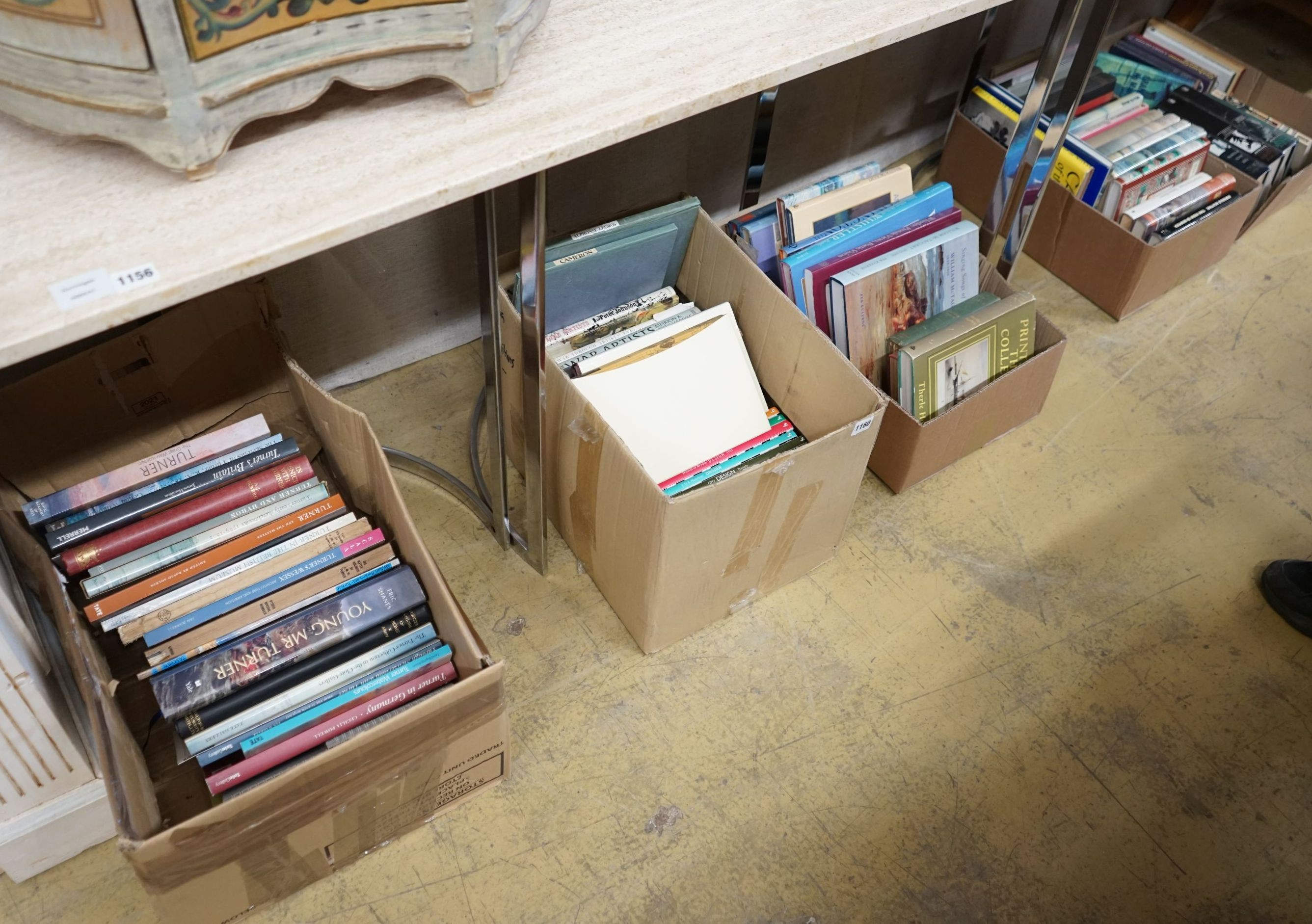 Four boxes of assorted books, mainly Arts and Design